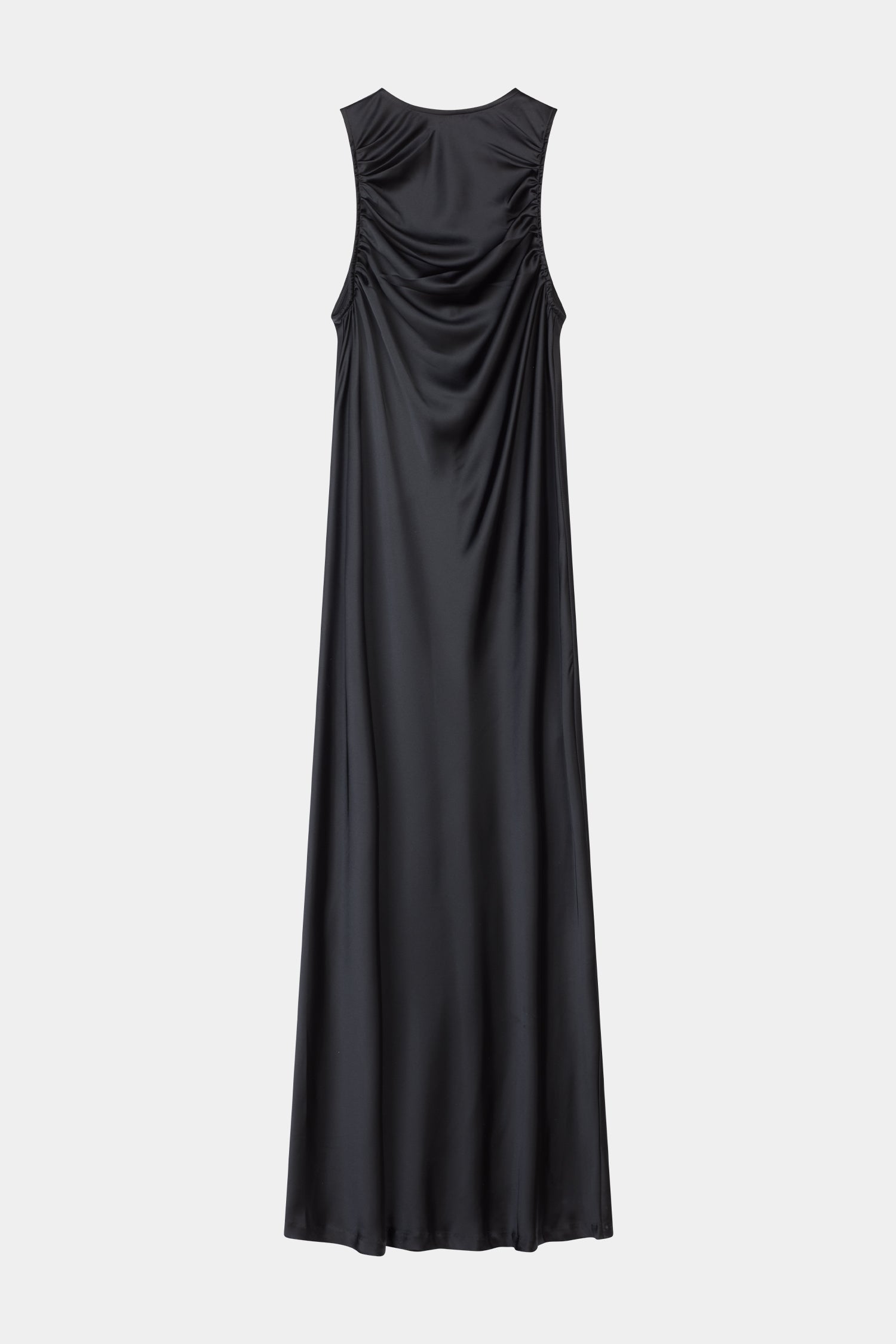 Mairie maxi long satin dress black stylein packshot