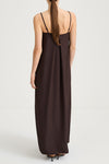 Majla Maxi long dress coffee stylein model image back