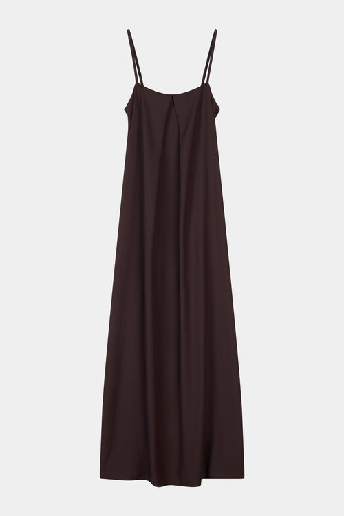 Majla Maxi long dress coffee stylein model image front
