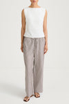 Mallea trousers brown stripe stylein model image front