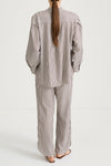 Mandria shirt brown stripe stylein model image back