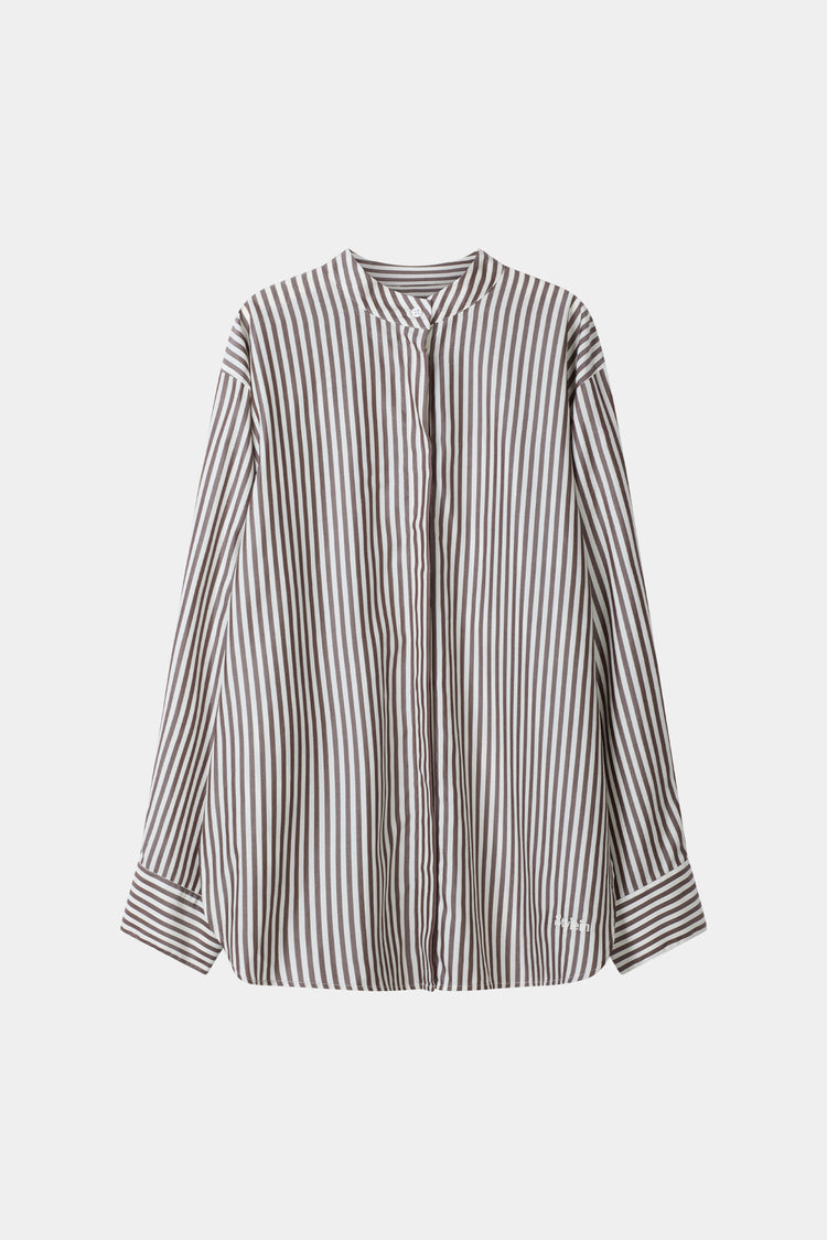 Mandria shirt brown stripe stylein packshot