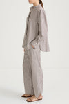 Mandria shirt brown stripe stylein model image side