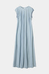 Ice blue maxi satin dress stylein marielle front packshot