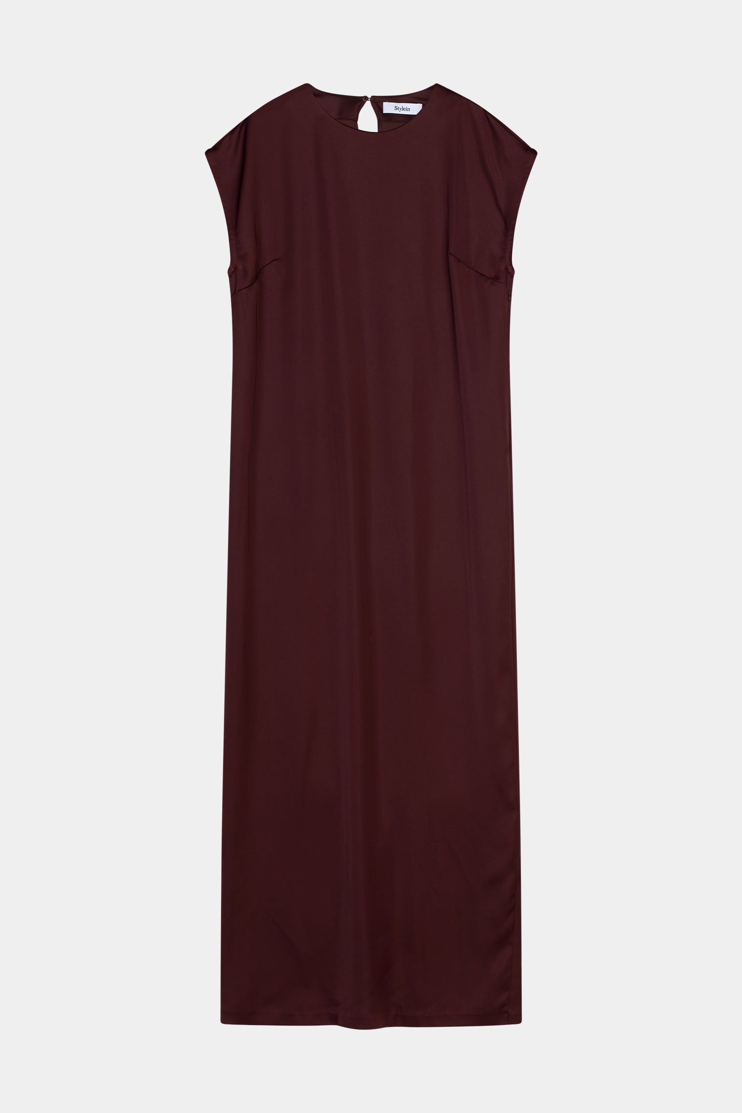 Marigold long satin dress bordeaux stylein  packshot
