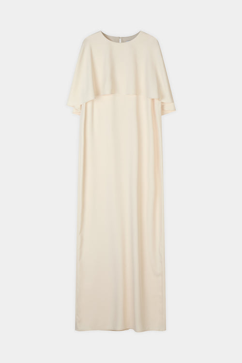 Maxine sleeveless maxi long dress cream stylein model image front