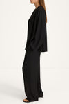 Meike chiffon trousers black stylein model image side
