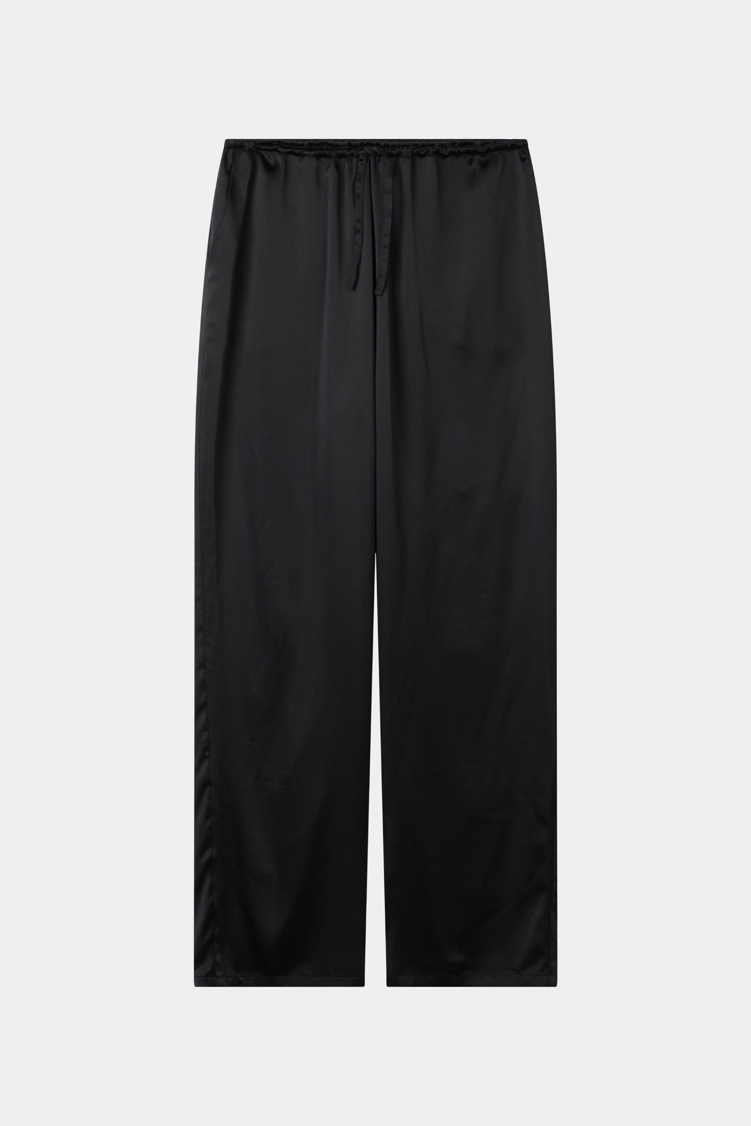 Meike satin wide leisure trousers black stylein packshot