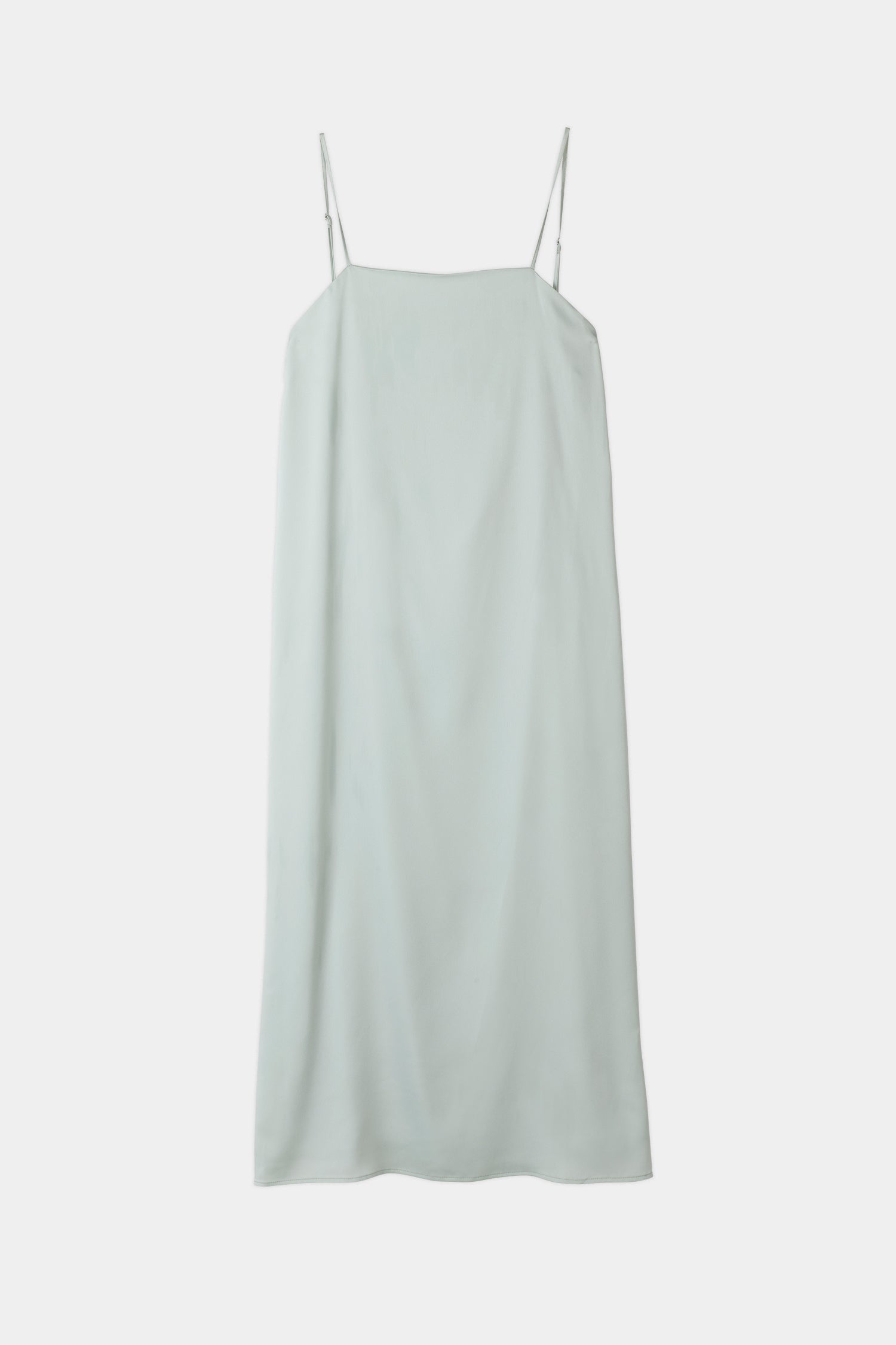 Melody dress matt chiffon ankle length straps square neckline front deep cowl neckline back horisontal strap mint stylein packshot