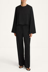 BLACK WIDE SLEEVE BLOUSE STYLEIN Mirai Model image