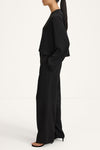 BLACK WIDE SLEEVE BLOUSE STYLEIN Mirai side