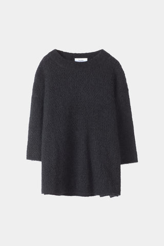 Nia short sleeve sweater black stylein packshot