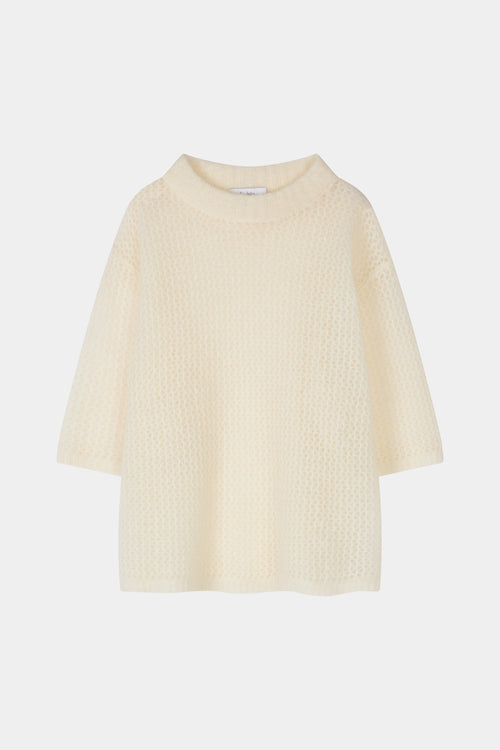 Nia short sleeve sweater cream stylein packshot
