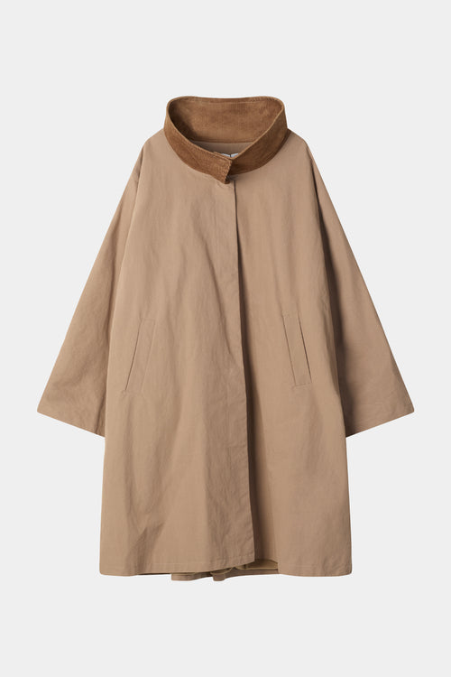 Sable coat trench cotton hazel brown stylein model image front
