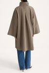 Sable trench coat mud stylein model image back