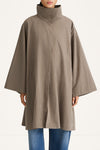 Sable trench coat mud stylein model image front close