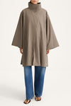 Sable trench coat mud stylein model image front