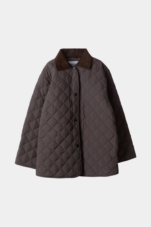 Sabria quilted jacket coffee brown stylein packshot