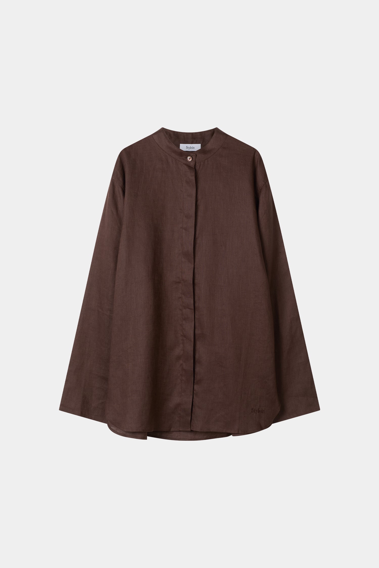 Sandria linen shirt coffee stylein packshot