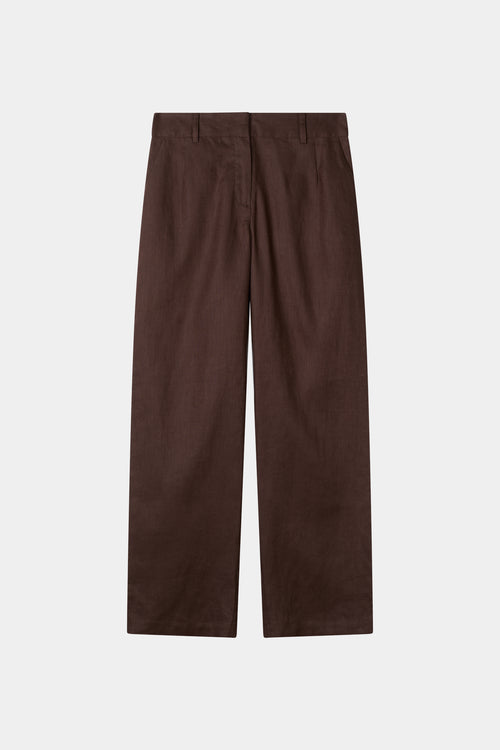 Sandrine linen trousers coffee stylein packshot