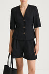 Sarego shorts black stylein model image front close