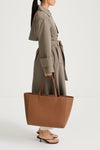Siena trenchcoat belted ankle length double breasted mud stylein front image side model