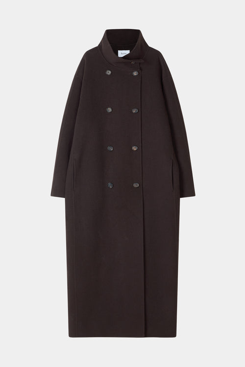 Tovino wool long coat coffee stylein packshot