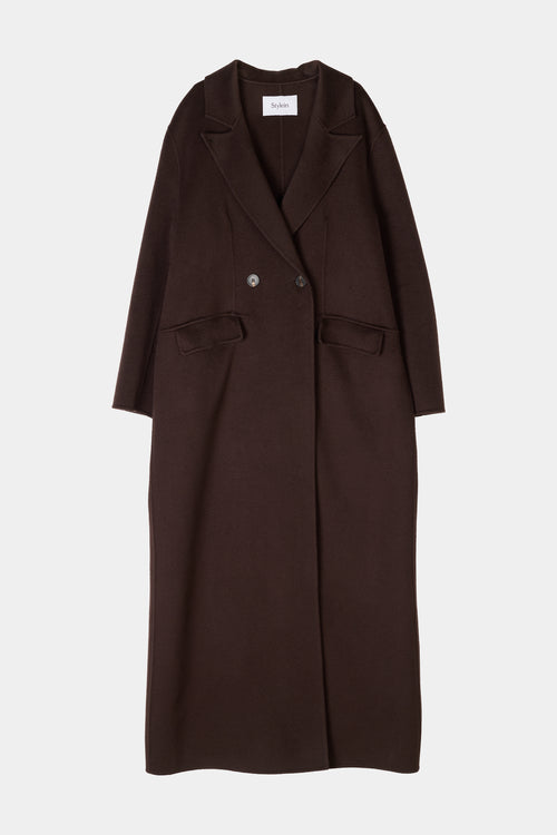 MERINO CASHMERE COAT - TRAPANI COFFEE