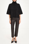 Vasto leather trousers coffee stylein model image