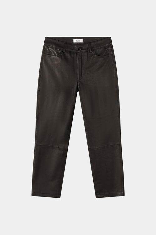 Vasto leather trousers coffee stylein packshot