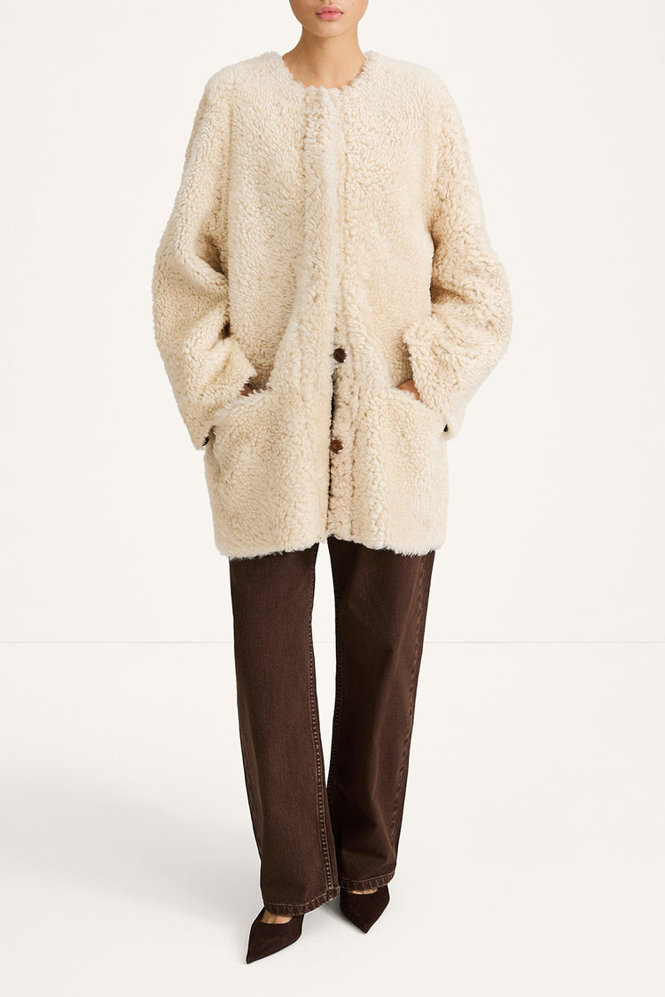 Veda jacket ecru stylein modell image front