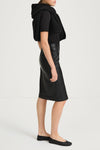black midi leather skirt stylein viana model image side