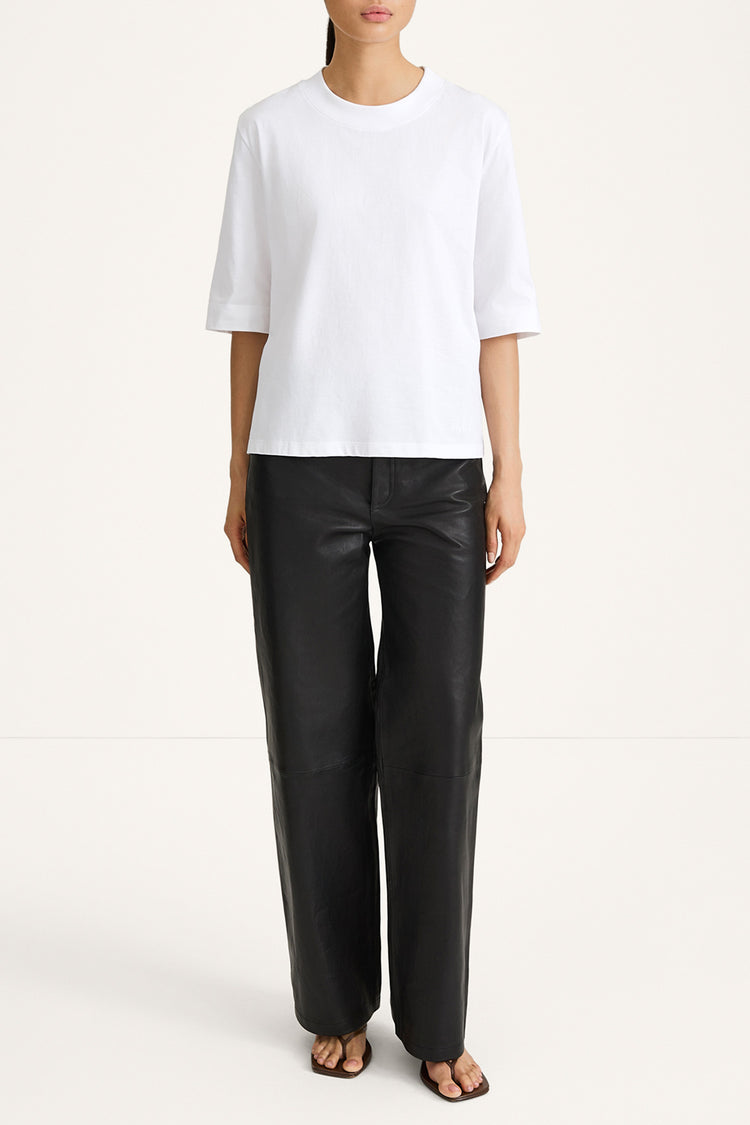 Black oversized leather trousers Stylein Victoria