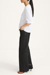 Black oversized leather trousers Stylein Vicotria side