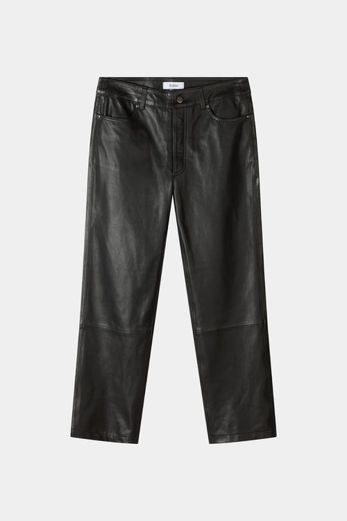 Black oversized leather trousers Stylein Victoria