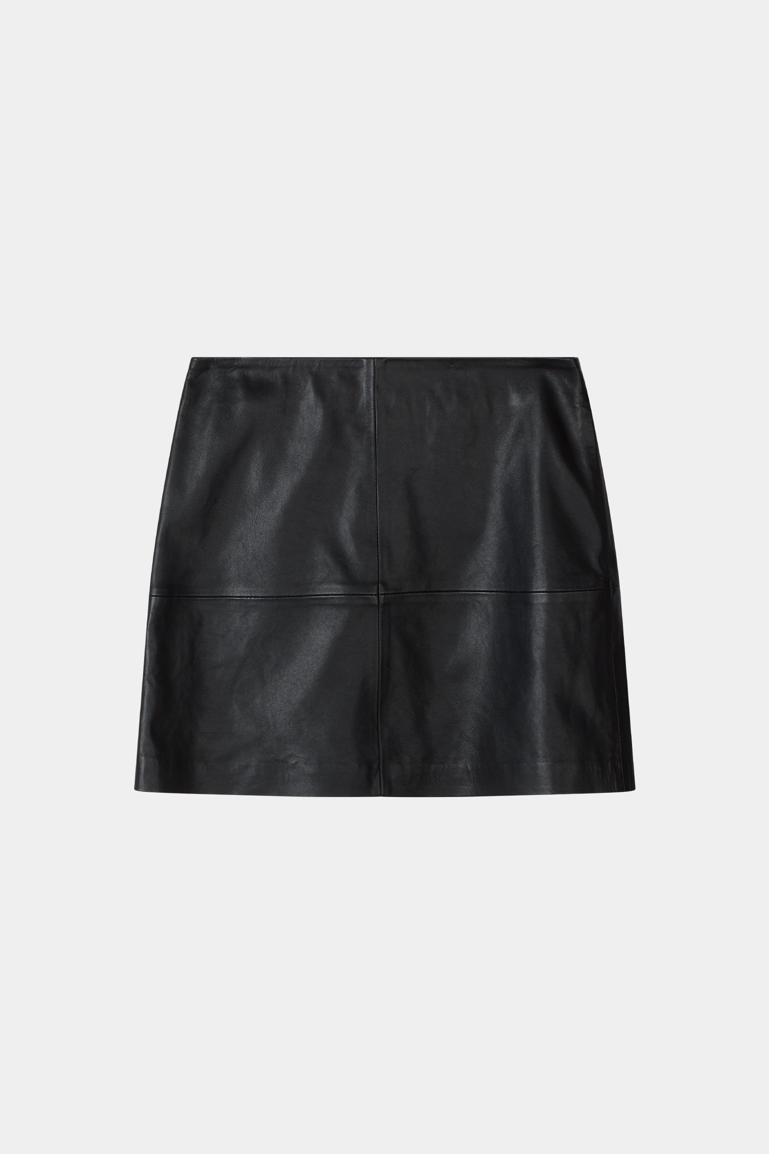 black leather mini skirt stylein vomo packshot