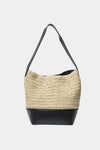 Youness paper bucket bag cream black stylein packshot
