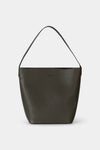 Vegan leather bucket bag stylein younes dark mud packshot