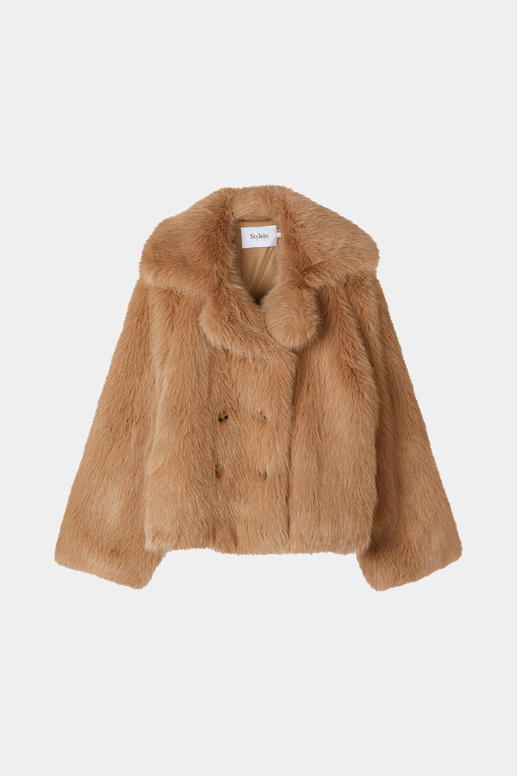 camel faux fur jacket stylein hazel packshot