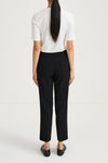 black ankle length suit trousers stylein black back