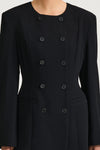 Beatrix dress black stylein front detail buttons