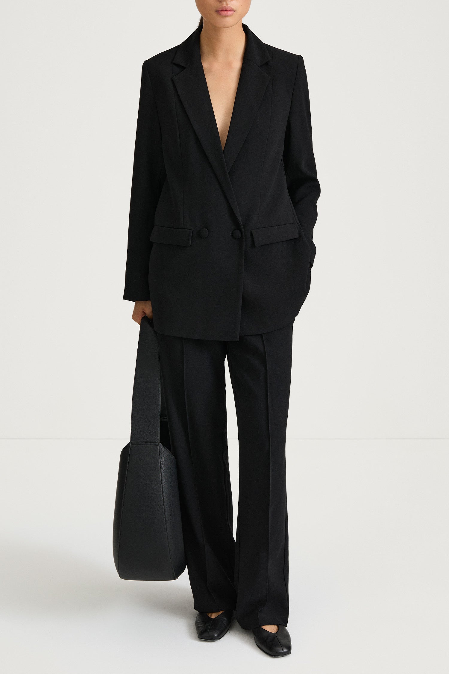 black blazer stylein benito classic front