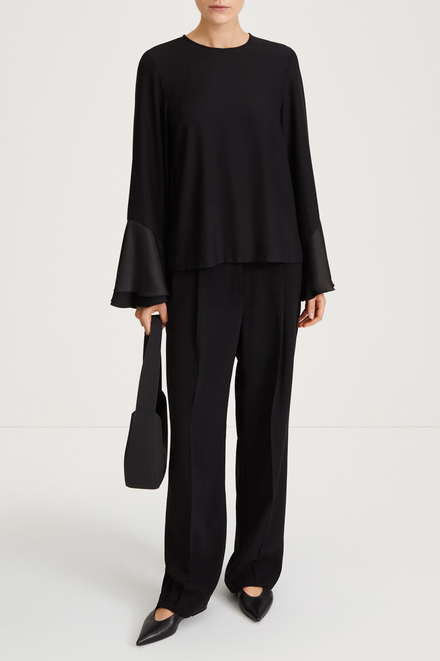 black blouse womenswear stylein marlowe model image
