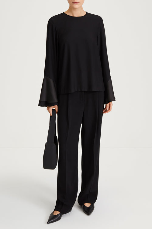black blouse womenswear stylein marlowe model image