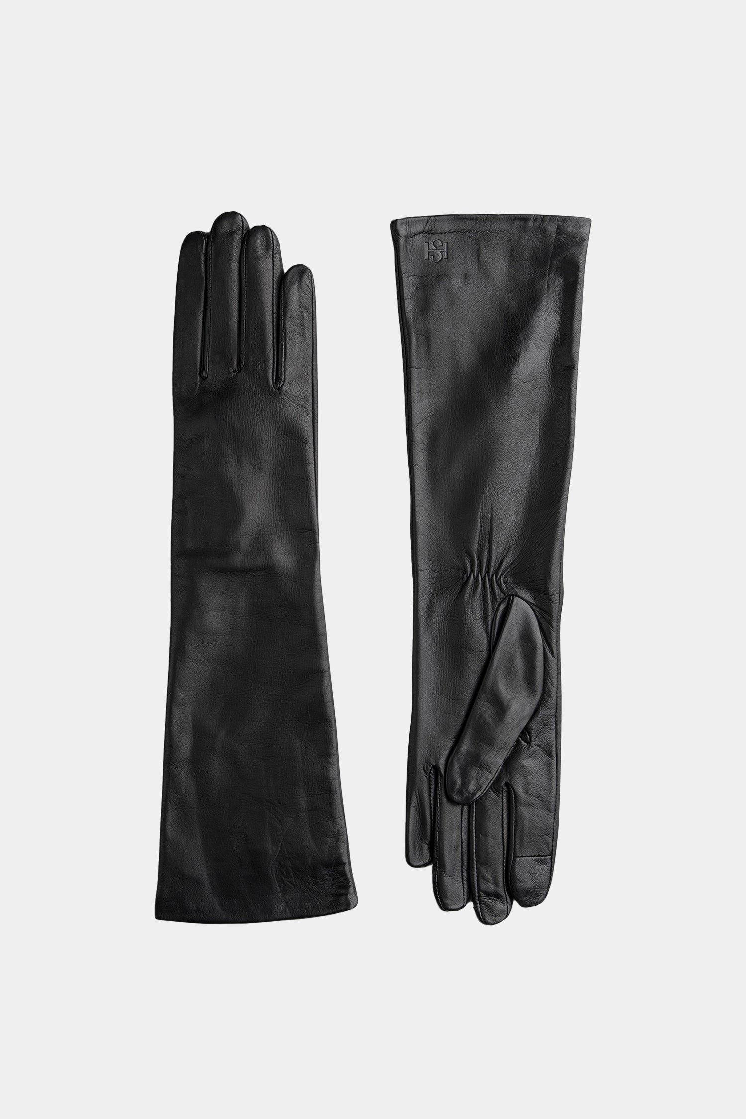 black long leather gloves essentials handsome 