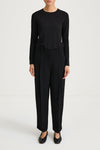 black long sleeve jersey top stylein canvey front