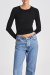 black longsleeve top stylein neapel close up