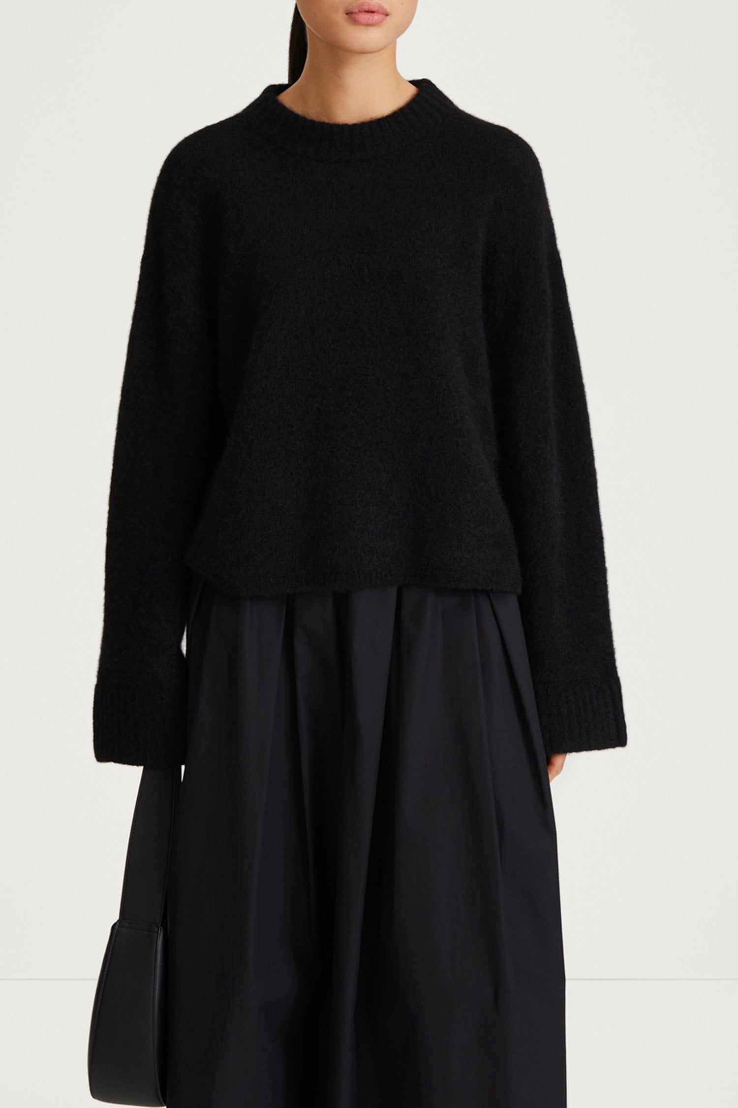 black knitted mohair sweater stylein niclas detail