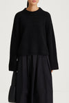 black knitted mohair sweater stylein niclas detail