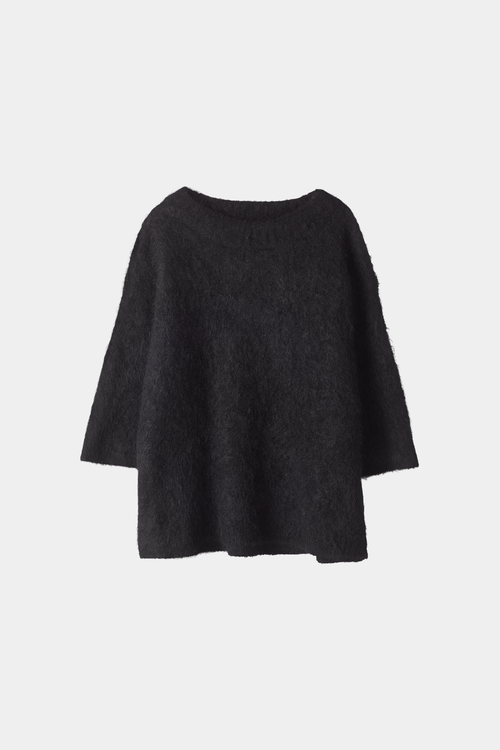 black short sleeve knit mohair stylein nemy packshot